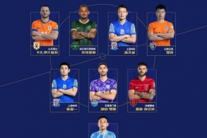 中超8月最佳陣容：費(fèi)利佩、瓦科在列，蓉城、申花、津門虎各2人