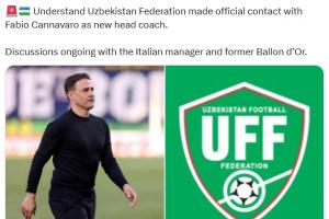 羅馬諾：卡納瓦羅獲烏茲別克斯坦足協(xié)正式接觸，正討論執(zhí)教國家隊
