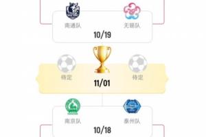 “蘇超”半決賽對陣：10月18日南京vs泰州，10月19日南通vs無錫