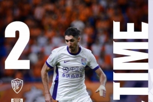 全場比賽結(jié)束，津門虎隊客場0:2負于云南玉昆