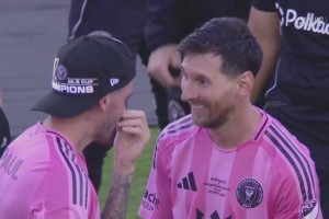 聯(lián)手奪得美職聯(lián)冠軍！賽后德保羅與梅西有說有笑！